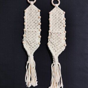 Set of 2 Cotton Hanging Baskets NWOT #7